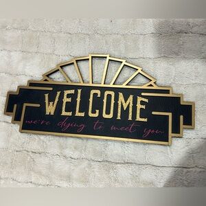 Halloween Art Deco Welcome Sign